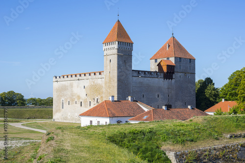 A view of Saaremaa island  Kuressaare castle in Estonia