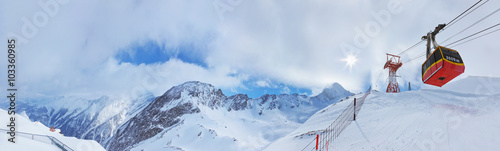 Mountains ski resort Kaprun Austria © Nikolai Sorokin