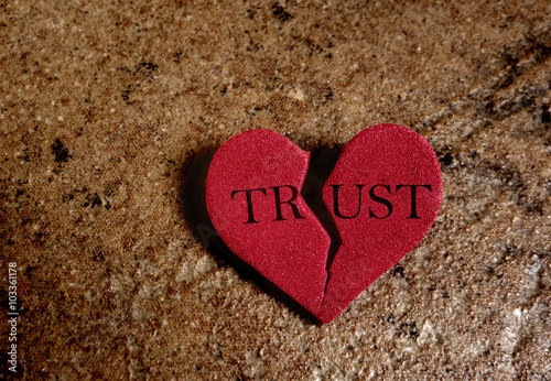 Broken trust heart