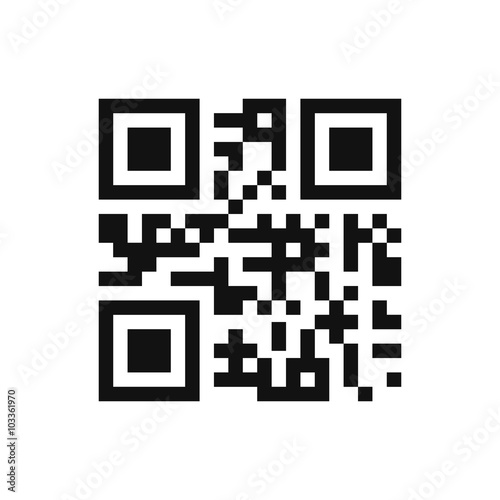 Qr code isolated design sample . Modern technologies. Instantaneous transmission information . Isolated qr code create design with presentation space for future qr code information . Blank qr code . 