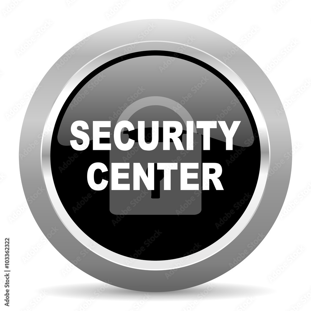 security center black metallic chrome web circle glossy icon security center black metallic chrome web circle glossy icon