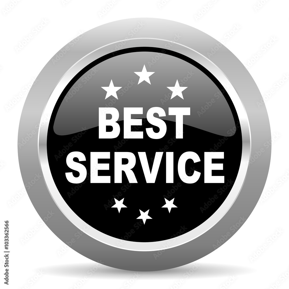 best service black metallic chrome web circle glossy icon best service black metallic chrome web circle glossy icon