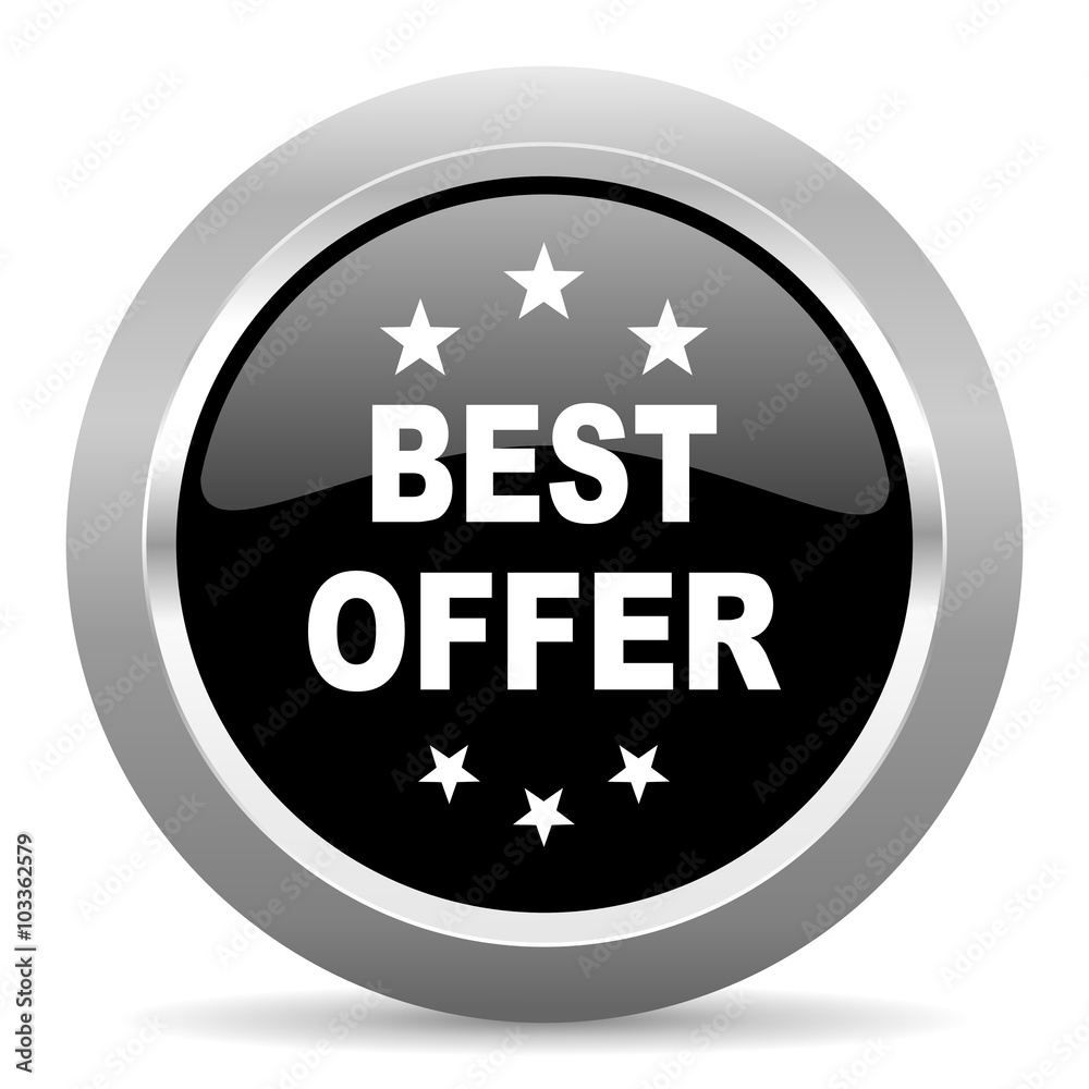 best offer black metallic chrome web circle glossy icon best offer black metallic chrome web circle glossy icon