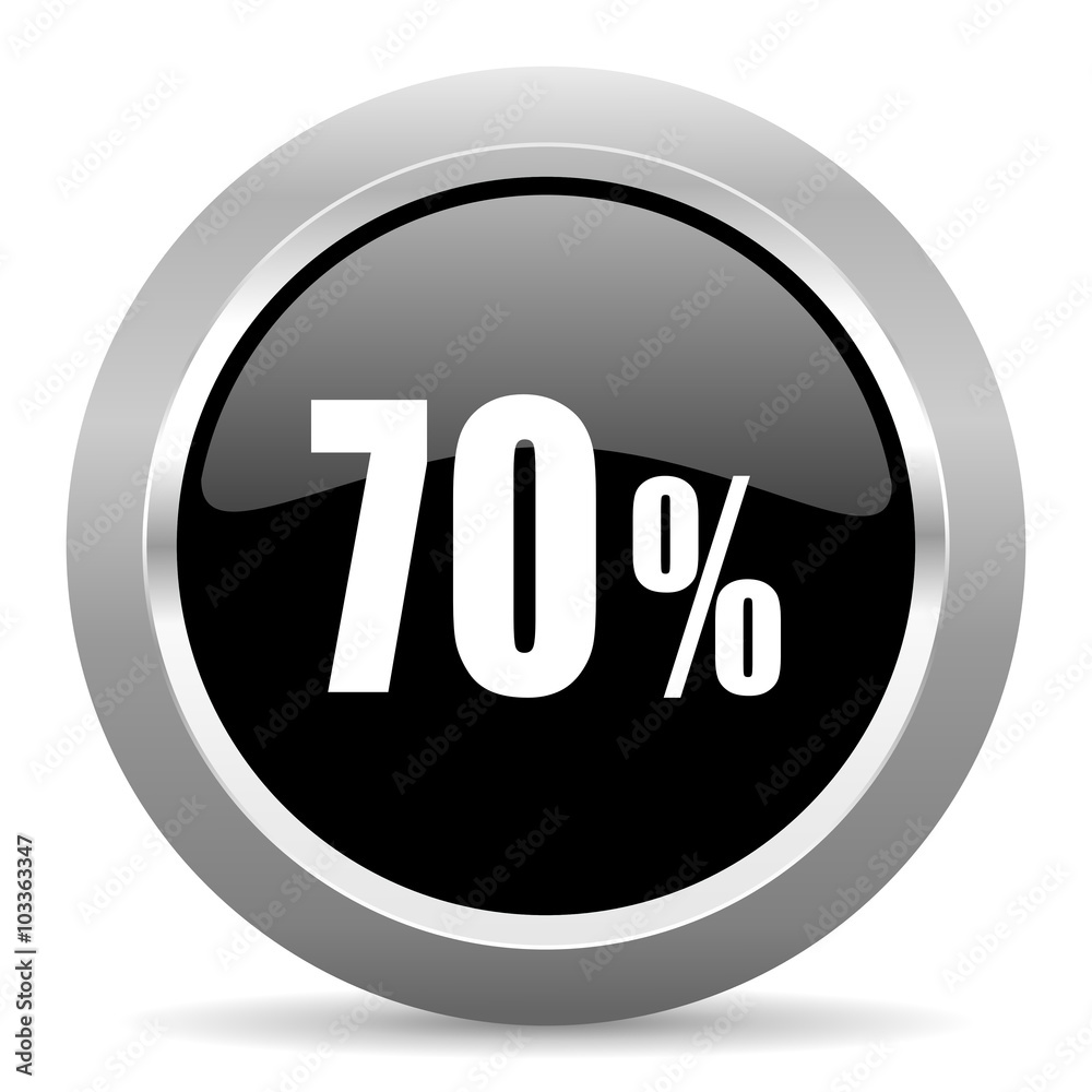 70 percent black metallic chrome web circle glossy icon 70 percent black metallic chrome web circle glossy icon