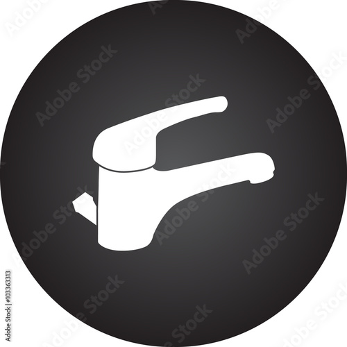 Water tap simple icon on colorful background