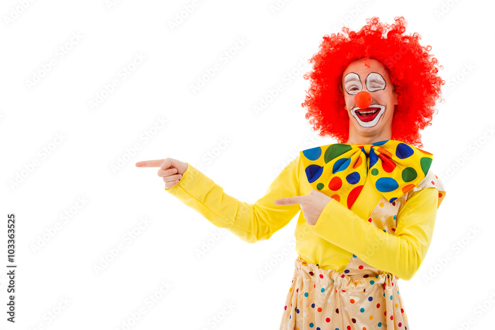 Funny playful clown Funny playful clown