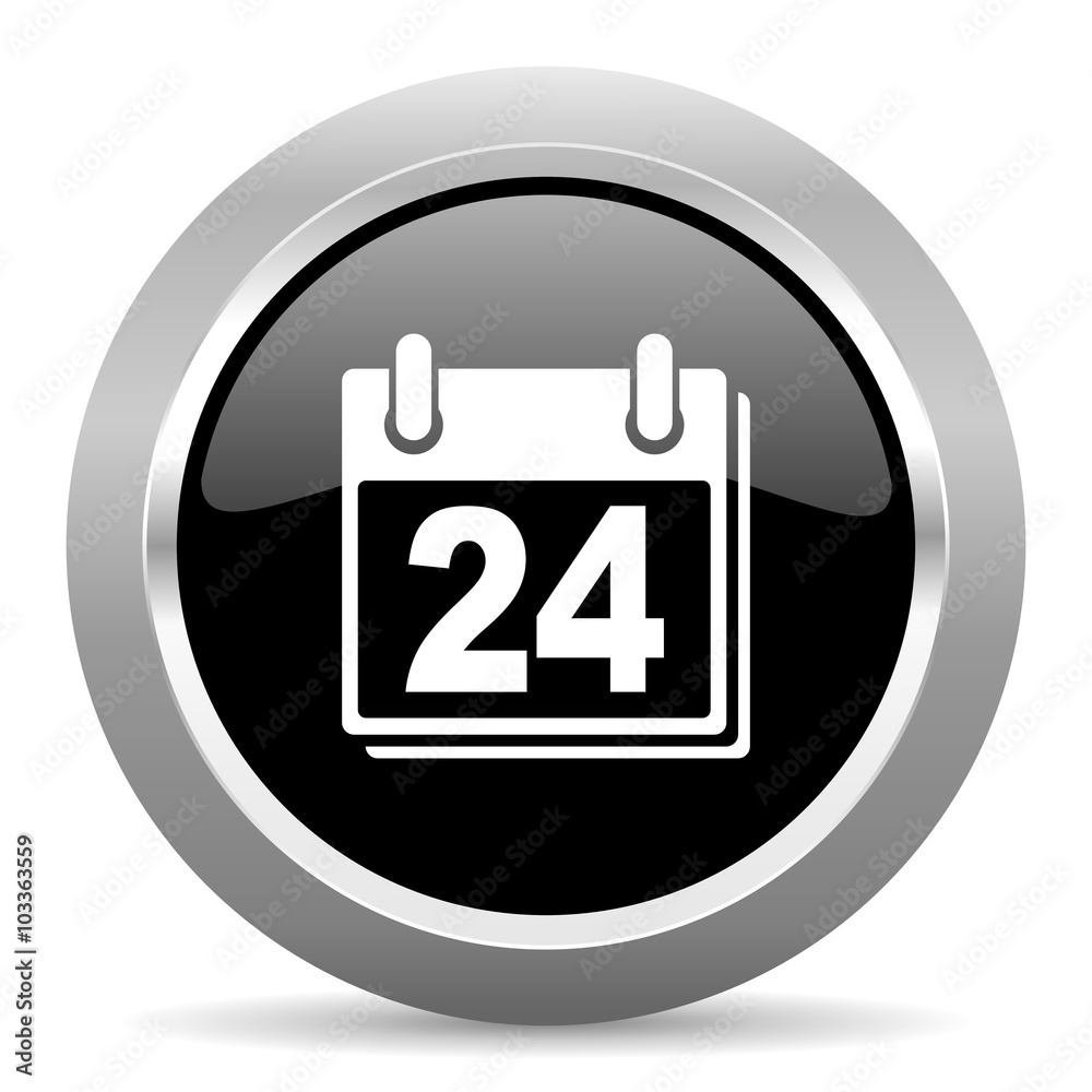 calendar black metallic chrome web circle glossy icon calendar black metallic chrome web circle glossy icon