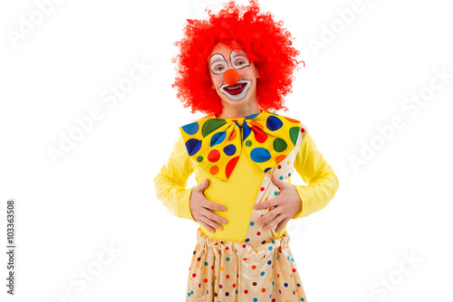 Funny playful clown