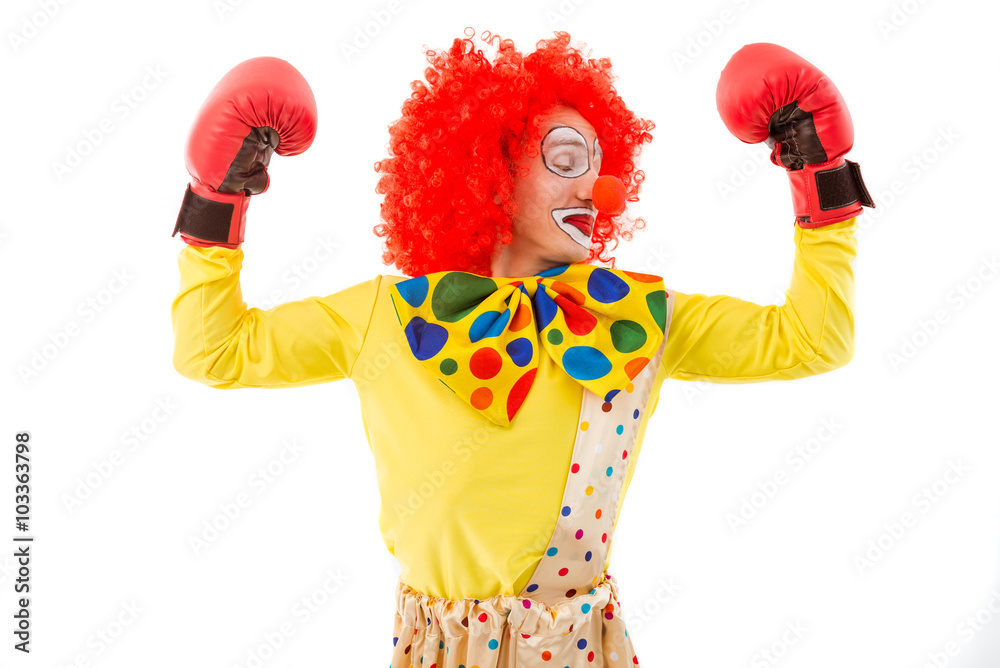 Funny playful clown Funny playful clown