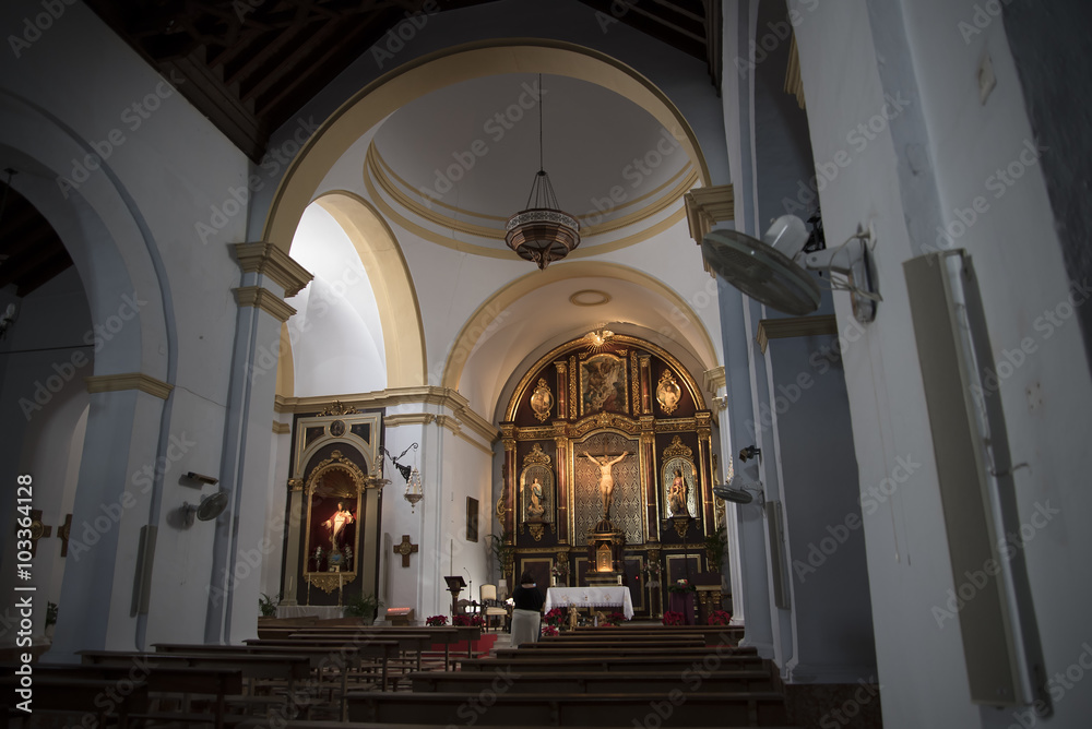 The Church of San Antonio in Frigilianaone of the White Villages of Andalucia