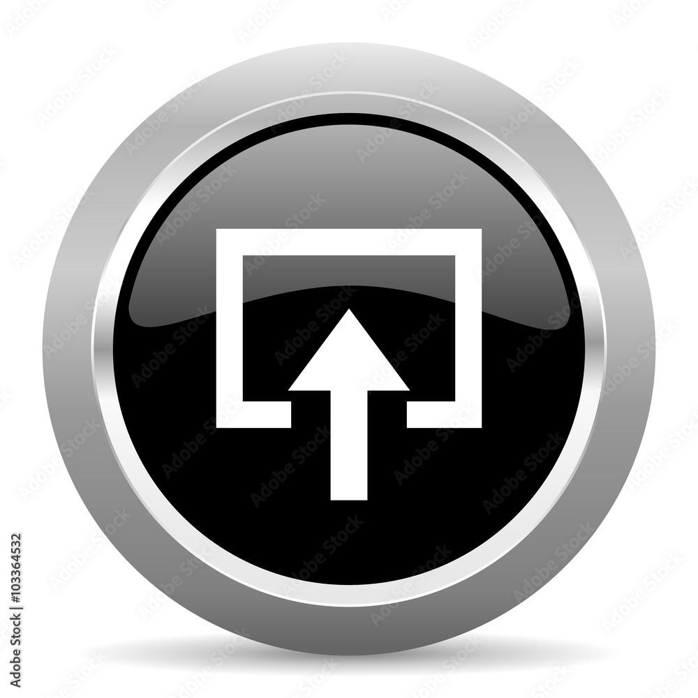 enter black metallic chrome web circle glossy icon enter black metallic chrome web circle glossy icon