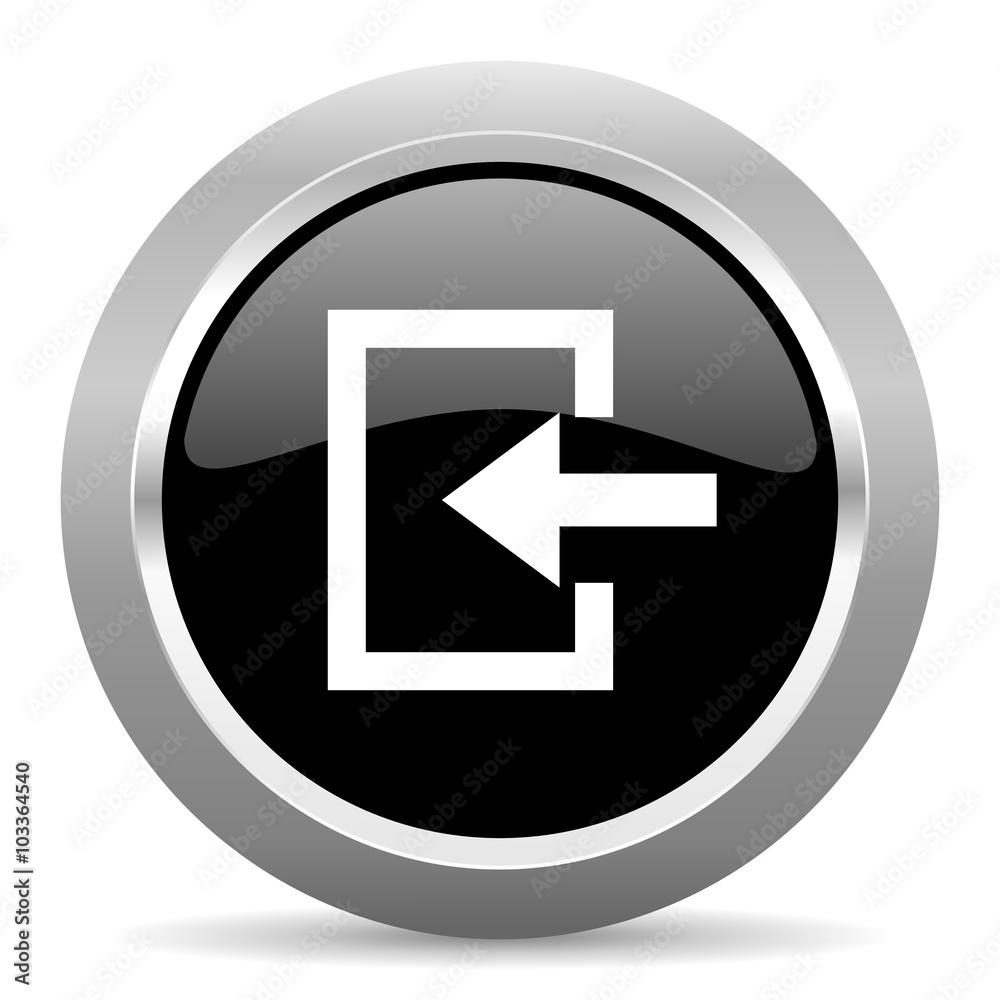 enter black metallic chrome web circle glossy icon enter black metallic chrome web circle glossy icon