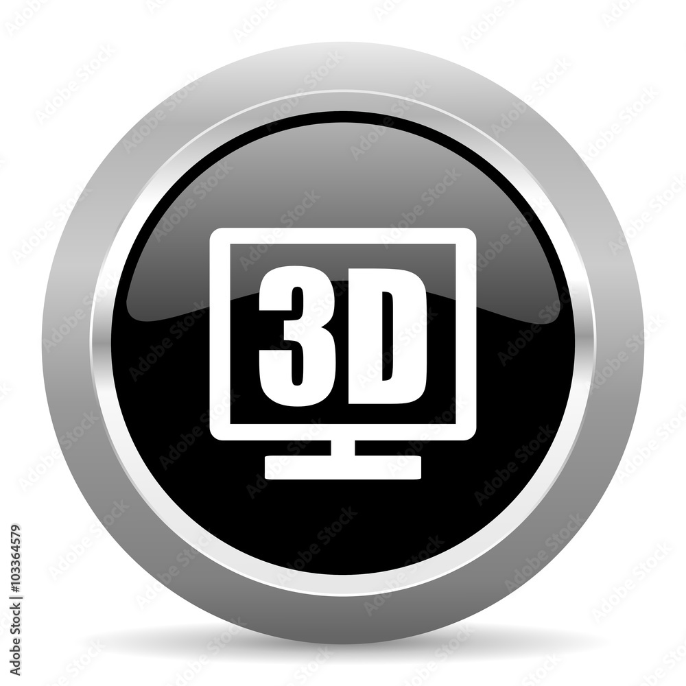 3d display black metallic chrome web circle glossy icon 3d display black metallic chrome web circle glossy icon