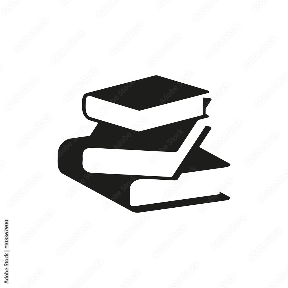 Obraz premium black book simple icon