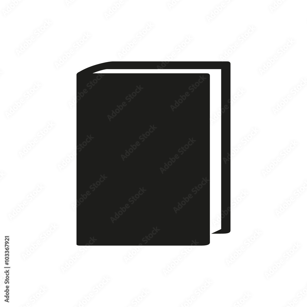 Obraz premium black book simple icon