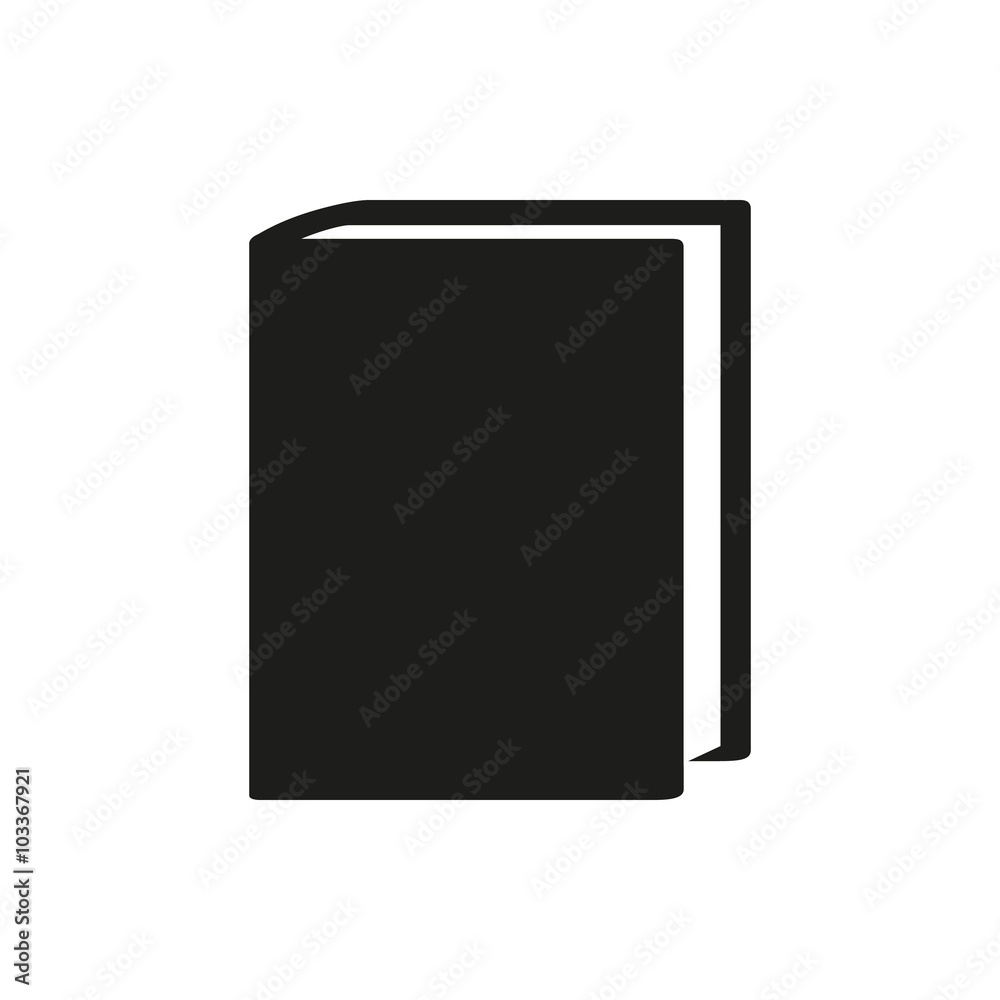 Naklejka premium black book simple icon