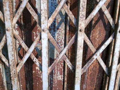 Old rusted iron gates 
