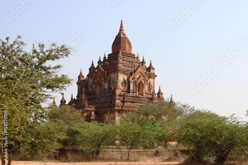 old Buddhist temples and pagodas in Bagan, Myanmar 
