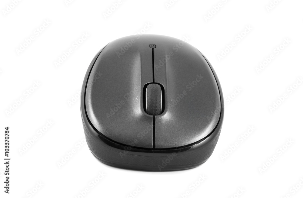 Wireless computer mouse on white background Wireless computer mouse on white background