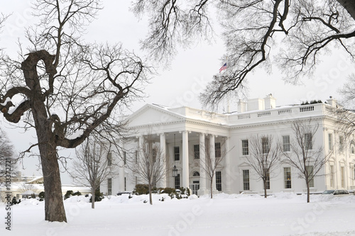 White House in Snow