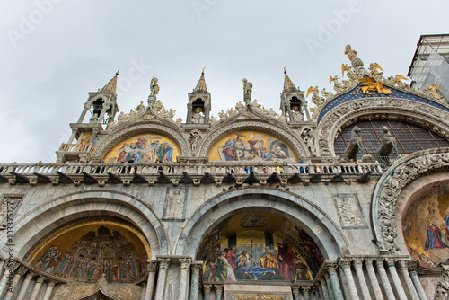 Front facade of St Marks Basilica