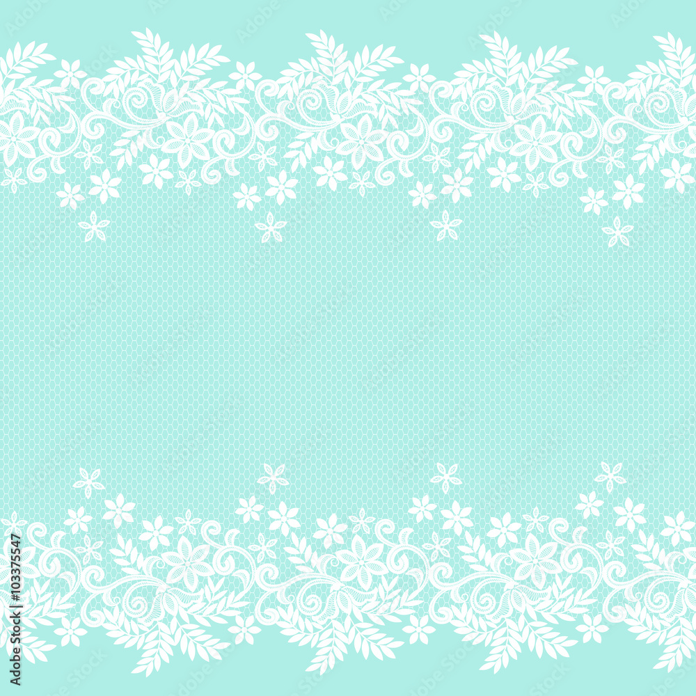White lace border White lace border
