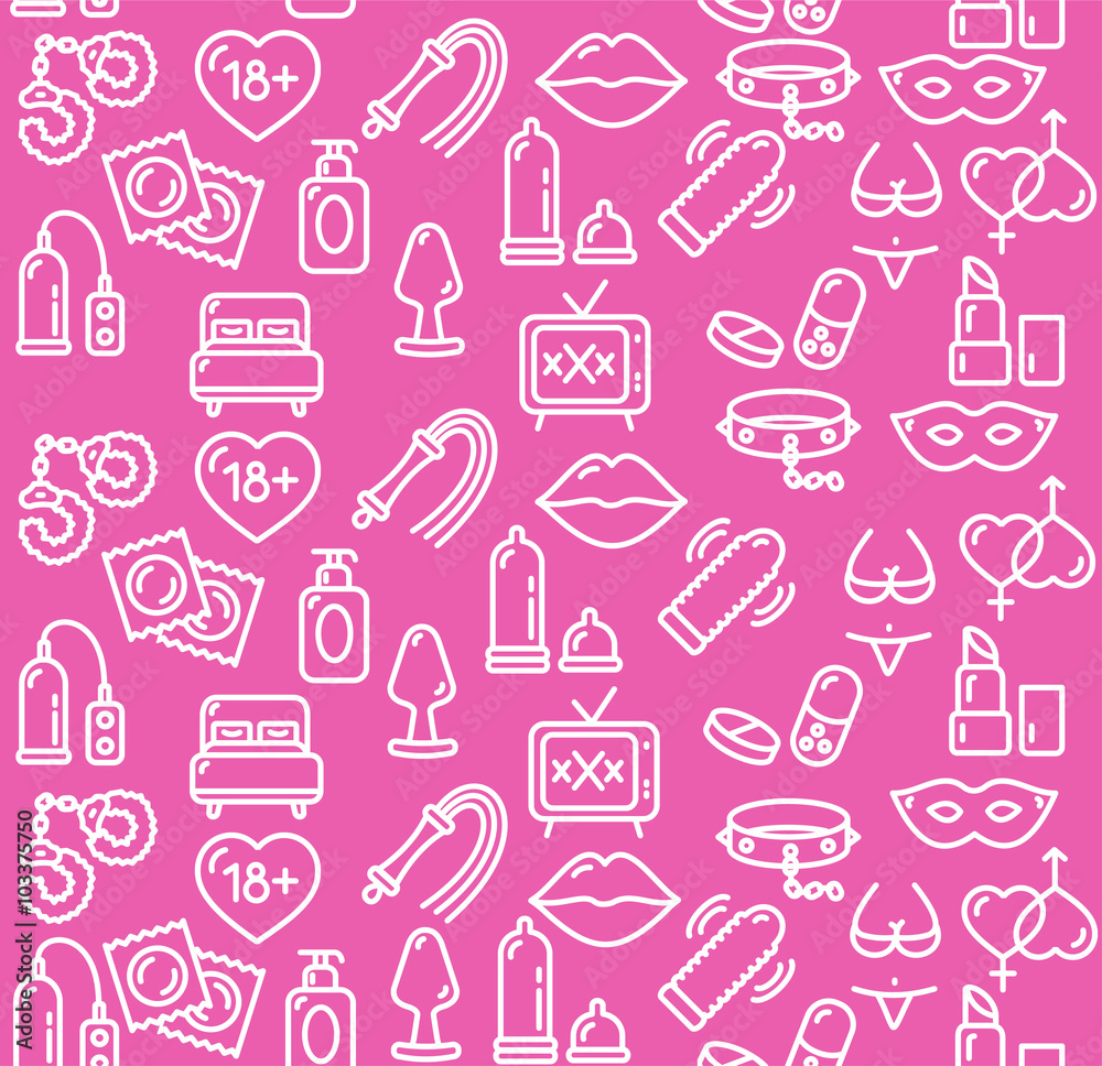 Intim or Sex Shop Background. Vector Intim or Sex Shop Background. Vector