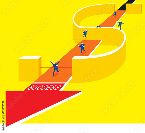 Money contest / After the finish line,you will be a winner.