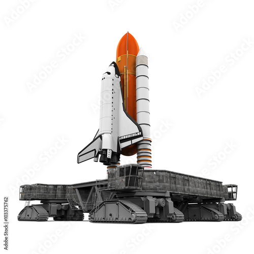 Fototapeta Naklejka Na Ścianę i Meble -  Space Shuttle and Mobile Launcher Platform