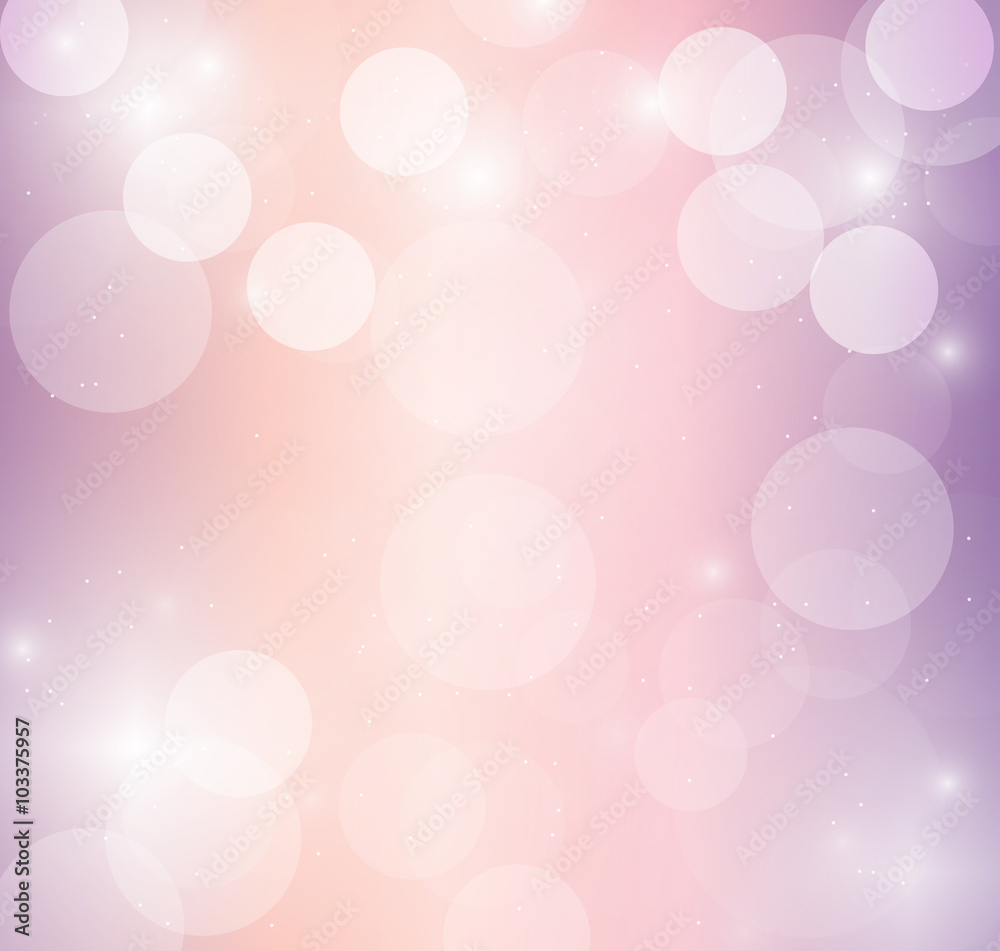 Pastel glowing with bokeh and glitters, abstract vector backgrou