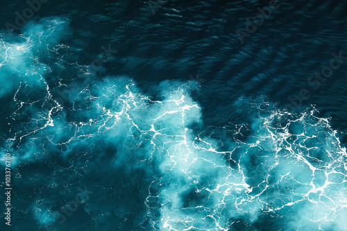 Abstract splash turquoise sea water