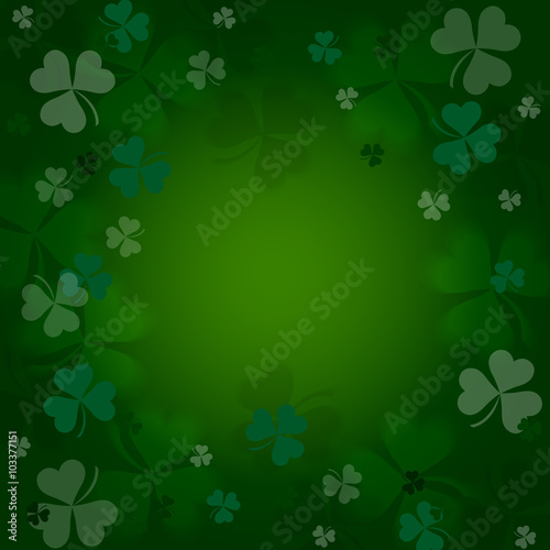 Clovers  on a green  background.