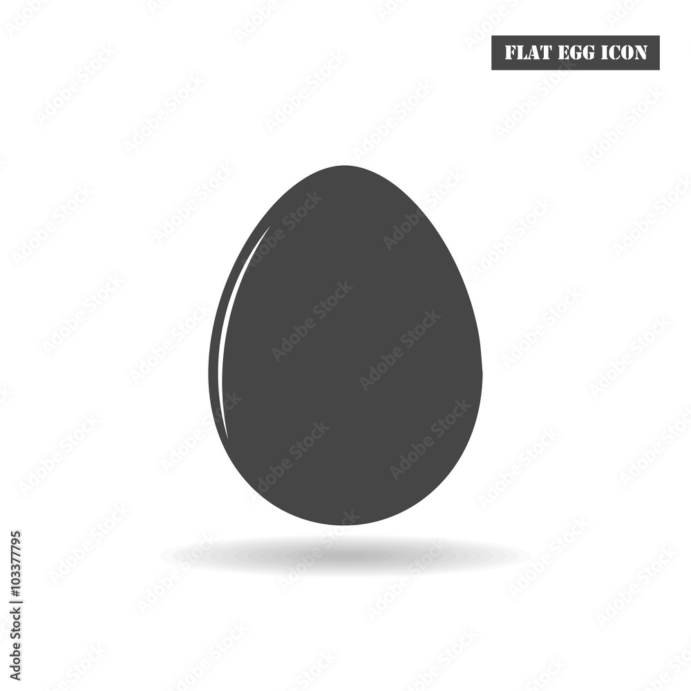 Vector egg flat icon. Vector egg flat icon.