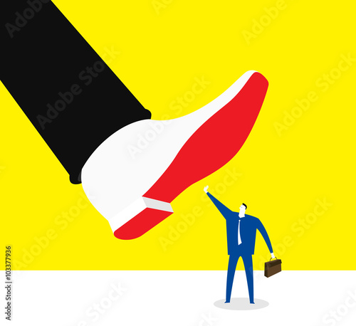 Not afraid pressure / A business man works under tremendous pressure,but he doesn`t afraid.