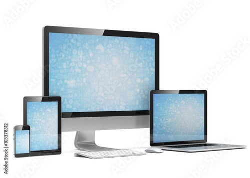 Ultimate web design, laptop, smartphone, tablet, computer, display