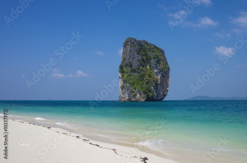 Landmark cliff at Poda island, Krabi Province, Andaman Sea, South of Thailand