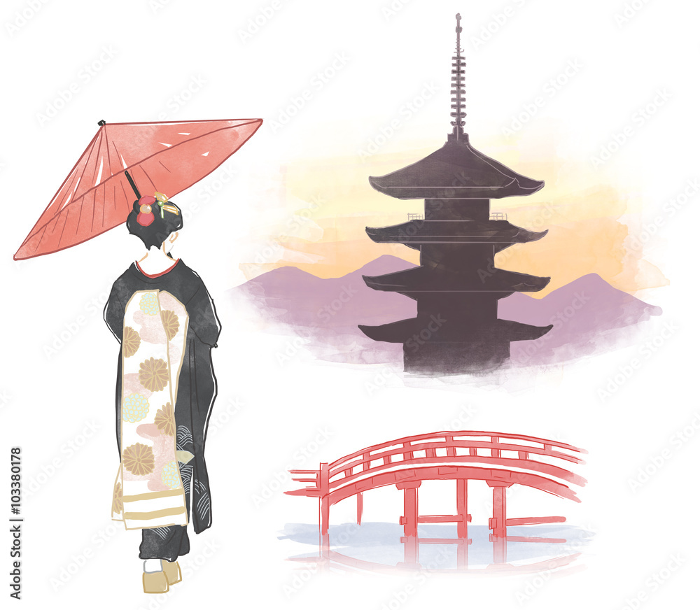 Naklejka premium 京都のイメージ