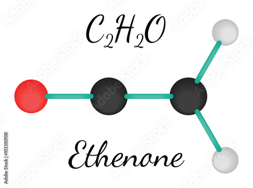 C2H2O ethenone molecule