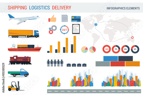 Logistic elements for infographic