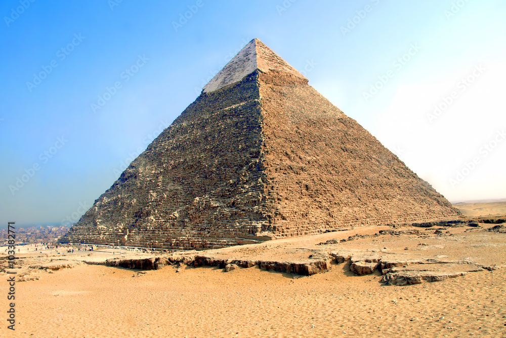 Egypt. The famous Egyptian pyramid of the Pharaoh Khafra Egypt. The famous Egyptian pyramid of the Pharaoh Khafra
