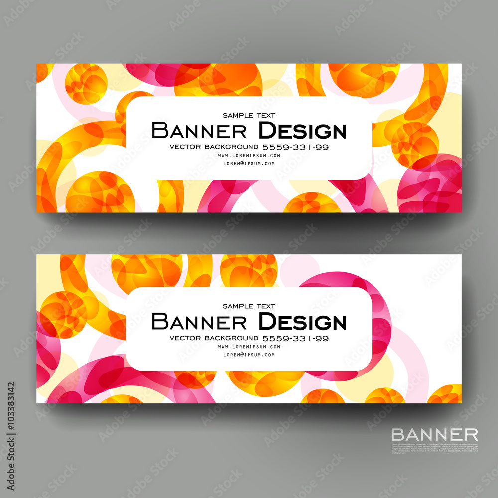 Naklejka premium Beautiful banner vector template with abstract background