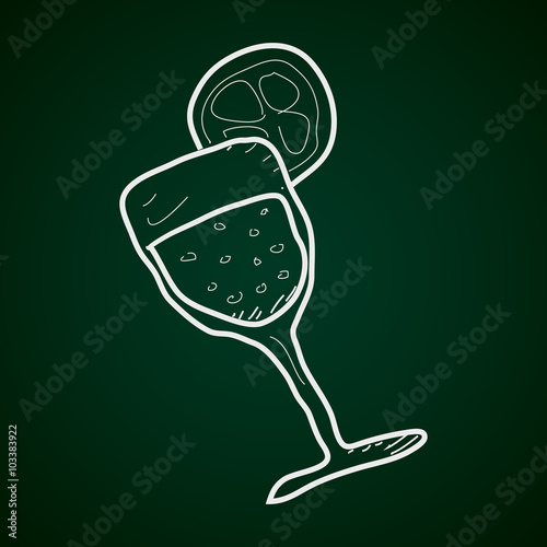 Simple doodle of a cocktail