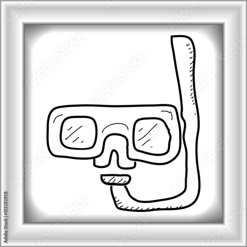 Simple doodle of a snorkel