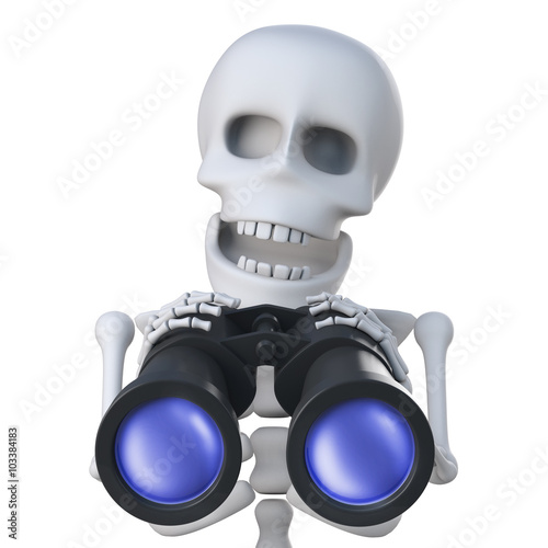3d Skeleton is looking at you with his binoculars © Steve Young