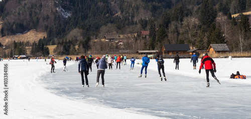 People skating on the ice in Austria