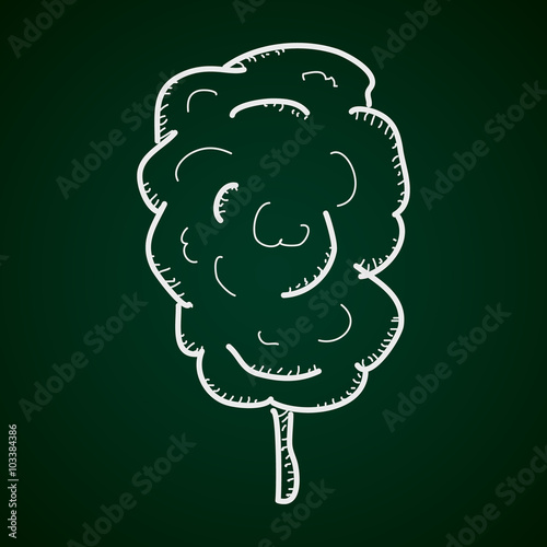 Simple doodle of a stick of candy floss
