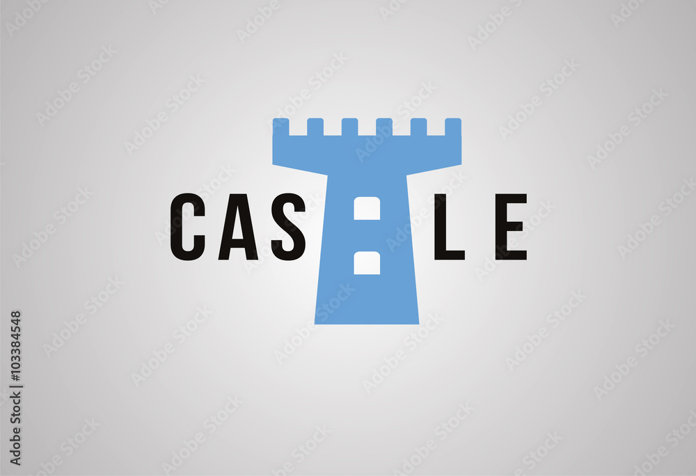 Obraz premium Castle Logo Vector 