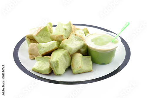  Egg pandan custard .