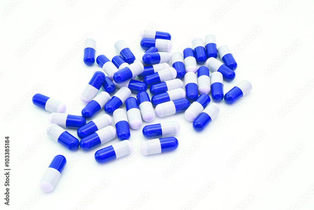 Pills on white background Pills on white background