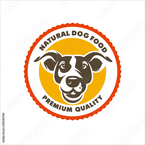 Dog, vector logo. The kennel club. Fodder for animals. The Jack
